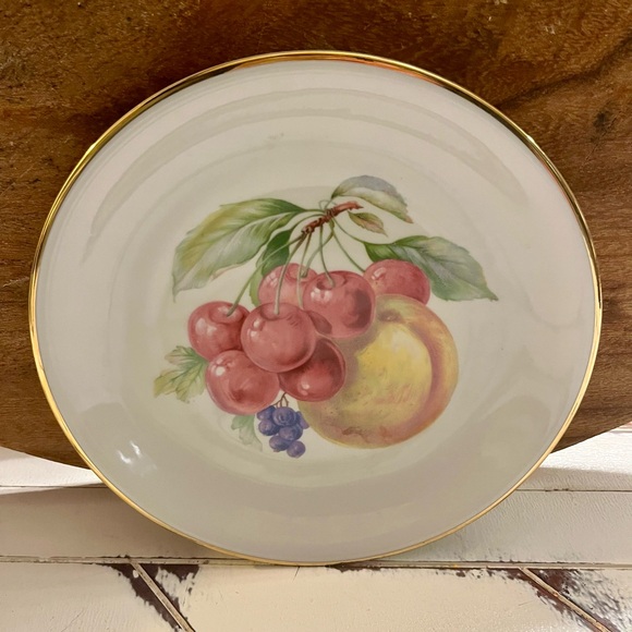 Royal Signet Zeh Scherzer Fruit Themed Plate Bavarian China Germany Peach - Picture 3 of 3